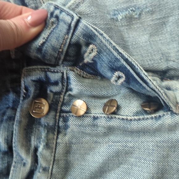 Ksubi x Revolve distressed Swiftie denim blue button fly boyfriend shorts NWT - Picture 5 of 10